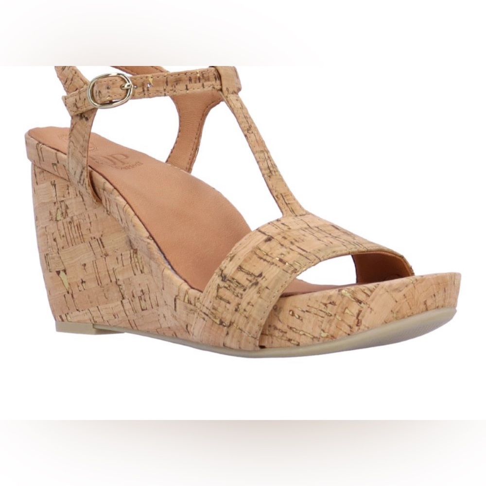 LDP L’Amour Des Pieds IDELLE Natural/Gold Cork Sandal; Women’s size 8.5